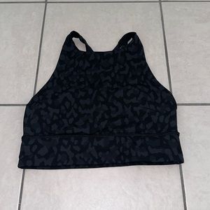 Lululemon black camo print sports bra
